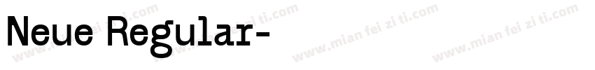 Neue Regular字体转换
